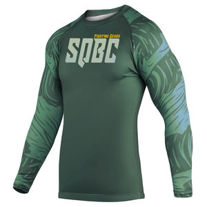 Meilleure conception Olive Rash Guard, chemise de compression de conception personnalisée, équipement BJJ et vêtements de combat - Product Image 5