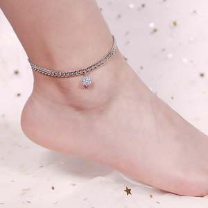Jeulia Bracelet de cheville en argent sterling à coupe ronde - Design simple, cadeau idéal - Product Image 5