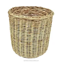 Panier à couverts en rotin synthétique tressé style américain, toutes saisons, pour cuisine et jardin, également pot de fleurs
