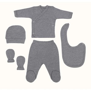 Ensemble pour nouveau-né Fida Plain avec cardigan de style Zibin et pantalon - Product Image 6