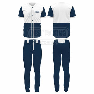 Kit de uniforme de béisbol profesional para hombres con ajuste cómodo y tela transpirable, conjunto de Jersey y pantalón de béisbol con botones completos - Product Image 1