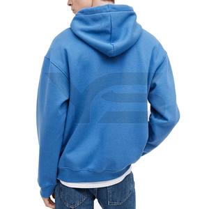 Sudadera con capucha de gran tamaño de lana de algodón de alta calidad para hombres, logotipo 3D bordado grueso, Sudadera con capucha en blanco lisa de invierno personalizable - Product Image 4