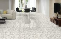 Carrelage de sol antidérapant en porcelaine polie Double Charge DC 600x1200mm, haute résistance, brillant, vitrifié, luxe pour salon