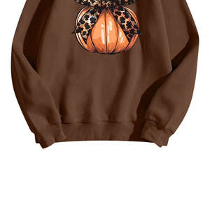 Sudadera de mujer Cuello redondo Manga larga Hombro caído Sudadera de gran tamaño para ropa informal cómoda - Product Image 6