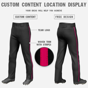 Nouvel arrivage de pantalons de baseball pour hommes, couleur noire, entraînement sportif, pantalons de softball respirants de grande taille pour joueurs professionnels - Product Image 4