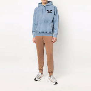 Sweat-shirt à capuche avec logo personnalisé pour hommes, broderie bouffante, solide, épais, lourd 500 460 400 g/m², technique hivernale à épaules tombantes - Product Image 2