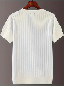 <b>Men's</b> Short Sleeve Summer <b>T</b>-<b>Shirts</b> 100% Cotton <b>Red</b> Black Line Design Bulk Stock Mix Clothes Bale Used Clothes - Product Image 2