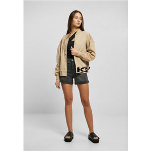 แจ็กเก็ตทรงหลวมไซส์ XL ของผู้หญิงเสื้อแจ็กเก็ตบอมเบอร์กันน้ำเท่ๆสไตล์เบสบอลปรับแต่งได้ - Product Image 3