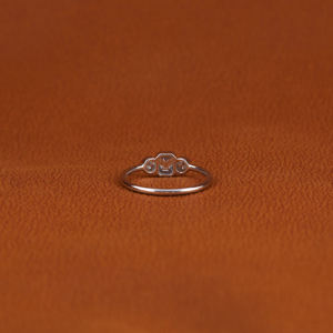 10KT or massif IGI certifié bijoux de mariage de luxe coupe émeraude trois pierres laboratoire cultivé diamant bague de fiançailles cadre de lunette - Product Image 3