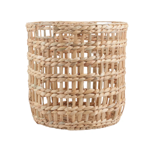 Venta al por mayor cesta de Jacinto natural tejida a mano cesta de almacenamiento de jacinto de agua para lavandería juguetes plantas decoración del hogar organizador - Product Image 2