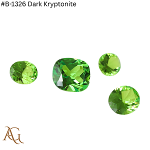 Nano Lab Grown Rough # B 1326 Kryptonite foncé vert néon, résistant à la chaleur, qualité facettage, gemme lapidaire, coupe synthétique simulée - Product Image 3