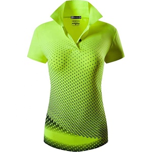 เสื้อโปโลผู้หญิงแฟชั่นวัสดุโพลีเอสเตอร์ขี่ม้าสไตล์กอล์ฟขายส่งคุณภาพสูงปรับแต่งได้ - Product Image 5