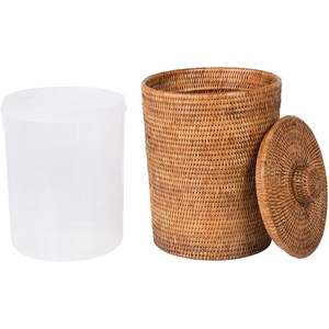Cesta tejida Kouboo Rattan Brown L para residuos secos y orgánicos - Product Image 5