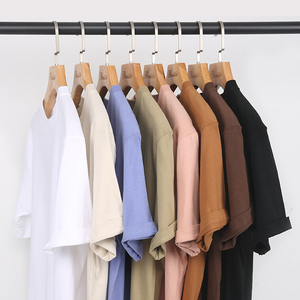 Camisetas de Manga Corta para Hombre, 100% Algodón de Alta Calidad, Talla Grande, Logotipo Personalizado, Tejido de Punto, Color Sólido, Estilo Casual Inglés, Anti-Pilling - Product Image 1