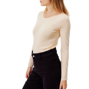 Camisetas informales ajustadas de manga larga con cuello redondo para mujer, bordado de talla grande, Impresión de logotipo personalizado, fabricantes de Bangladesh - Product Image 5