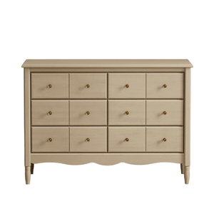 Cajonera de madera con acabado antiguo, tiradores de latón, solución de almacenamiento a largo plazo - Product Image 1