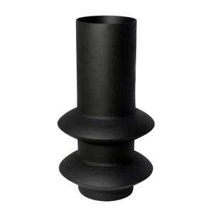 Recién llegado, florero de aluminio y Metal de diseño de forma ovalada, Color negro, elegante boda, lugar clásico, decorativo, hogar de Navidad - Product Image 2