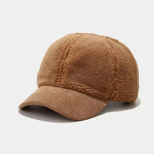 Autumn Winter New Fashion Solid Color Plush Baseball <b>Caps</b> Warm Duck <b>Cap</b> Outdoor Casual Light Plate <b>Corduroy</b> Sporty Vintage Image - Product Image 6
