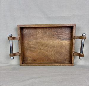 Bandeja de Madera para Decoración de Mesa de Comedor y Elegante Bandeja de Madera con Diseño Moderno para Té, Café, Aperitivos y Desayuno - Product Image 5