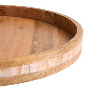 Plateau de service rectangulaire en bois incrusté de nacre, base en acrylique artisanale de luxe pour la restauration, la décoration de la maison - Product Image 3