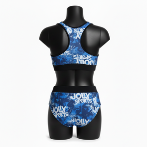 Conjunto de Bikini para Mujer, 225 GSM, Poliéster y Elastano, Azul, Estampado Deportivo, Ajuste Ceñido, Suave y Elástico, Sublimación, Logotipo Personalizado - Product Image 5