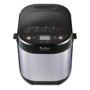 Machine à pain 1 kg 600 watts 20 programmes argent et noir avec minuteur - Product Image 1