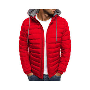 Chaqueta acolchada cálida informal de alta calidad para hombre, ropa de calle levantado y cuello de invierno con capucha en tela de cuero de lona de algodón, talla XL - Product Image 2