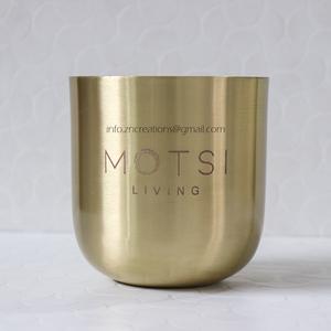 โหลเทียนทองเหลืองสีทองภาชนะทองเหลืองเคลือบเงาสำหรับทำเทียนขวดโหลสำหรับเทียนหอมหอมมีกลิ่นหอม - Product Image 5