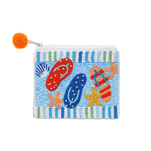 Monedero Mini Único de Estilo Vintage con Bordado de Cuentas, Monedero con Cierre de Cremallera de Mardi Gras Good Times Roll de la India - Product Image 5