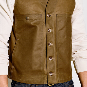 Xelent gilet de pêche en coton ciré léger et durable et respirant Utilisation de style vintage pour des vêtements décontractés et la pêche en automne - Product Image 4