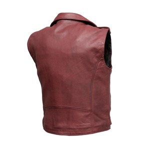Chaleco de cuero genuino para hombre al aire libre de alta calidad de estilo al por mayor cálido e impermeable en diferentes tamaños Chaleco de cuero de Color sólido - Product Image 2
