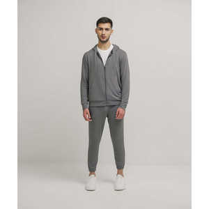 Conjunto de Sudadera con Capucha Modal para Hombre, Invierno, Suave, 95% Modal, 5% Elastano, Color Carbón/Colores - Product Image 5