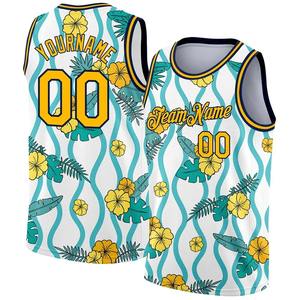 Camiseta de Baloncesto Personalizada de Primera Calidad, Camiseta sin Mangas para Hombre, Deportiva, Tropical, de Playa, de Malla - Product Image 2