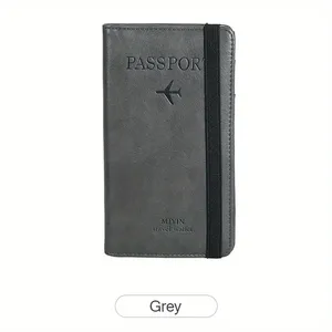 Reise wasserdicht Rfid Blocking Slim Wallet Kartens chutz PU Leder Custom ized Passport Holder