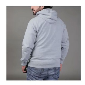 Sweat à capuche zippé personnalisé de haute qualité Double couche épaule tombante poids lourd surdimensionné sweats à capuche zippés coton polaire à capuche - Product Image 3