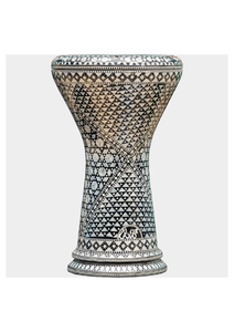 Gawharet El Fan, Tambor Doumbek de Aluminio Hecho a Mano con Diseño Geométrico de Diamantes para Mosaico Triangular - Product Image 4