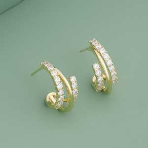 Party Huggie <b>Earrings</b> Trendy Zinc Alloy <b>Earrings</b> 189594 - Product Image 1