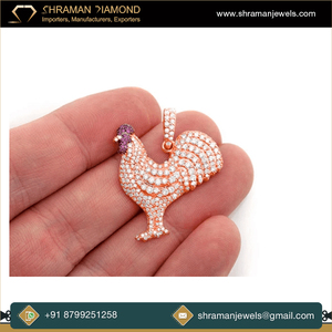 2025 Exclusif Premium Qualité D Couleur VVS 2.25 TCW 16 Grammes Personnalisé Rubis Coq 14K Or Massif Moissanite Pendentif pour Hommes Femmes - Product Image 4