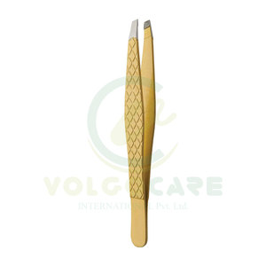 Pinzas de mango de acero de alta calidad para depilación astilla encarnada DIY Grado Gran precisión superficie de Punta dentada al por mayor - Product Image 1