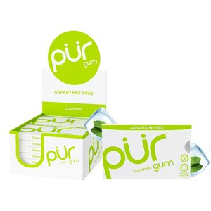 Goma PUR |   Chicle Sin Aspartamo |   100% Xilitol |   Goma de mascar con sabor a menta natural, 9 piezas (paquete de 12) - Product Image 5