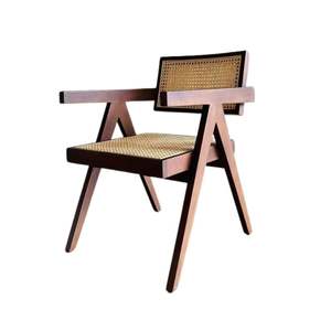 Silla de Comedor de Madera Maciza de Teca y Ratán, Diseño Moderno y Minimalista, para Comedores, Hoteles y Restaurantes - Product Image 2