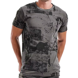 T-shirt en coton uni pour homme, basique, coupe confortable, personnalisable avec logo, OEM ODM - Product Image 3