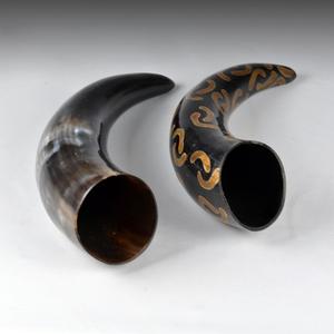 Corne à boire naturelle Viking de haute qualité polie écologique en corne de buffle Design animal - Product Image 5