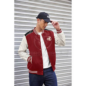 Veste universitaire durable pour hommes Veste Letterman style bombardier à la mode pour club de sport et streetwear Veste universitaire pour hommes à la mode - Product Image 4