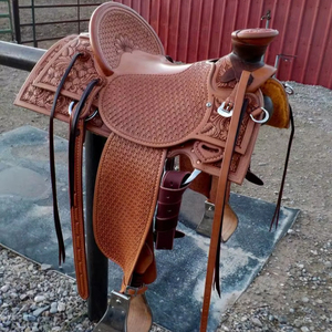 Silla de montar occidental para caballo, hecha a mano con cuero genuino, con la mejor artesanía, cómoda y hermosa. - Product Image 2