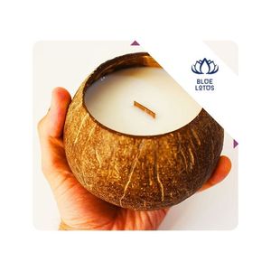 Bougie à la noix de coco BEST SELLING, utilisée pour l'éclairage de table, la décoration et l'ambiance du soir, pour le marché d'exportation du Vietnam - Product Image 1