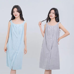 Toallas gruesas de baño para mujer, traje de terciopelo de nube usable, Toalla de baño gruesa para el cuerpo, gorro de pelo de secado rápido, albornoces, faldas de baño - Product Image 5