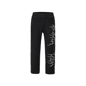 Pantalon de survêtement évasé avec impression bouffante et logo personnalisé Pantalon de survêtement avec impression bouffante personnalisée dernier modèle Pantalon de survêtement avec impression bouffante personnalisée - Product Image 1