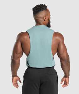 Ropa deportiva ligera para hombre, camiseta sin mangas para gimnasio, chaleco informal de verano con cuello redondo, diseño transpirable, venta al por mayor - Product Image 4