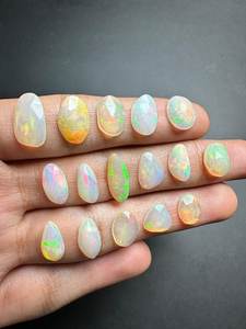 Opale blanche éthiopienne Rose Cut Gemstone Superbe opale éthiopienne Rose Cuts Flashy Fire et Unique Beauty Stone Opal Cut Gemstone - Product Image 3